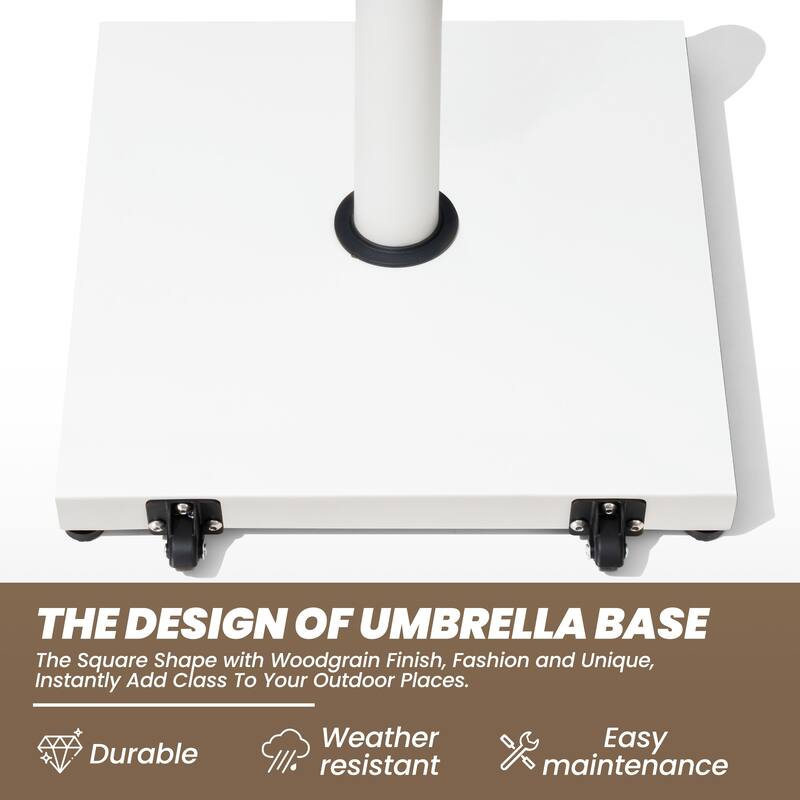 Patio Outdoor Market Umbrella Holder Base 40/55 Pound Square Stand for Pole Umbrella