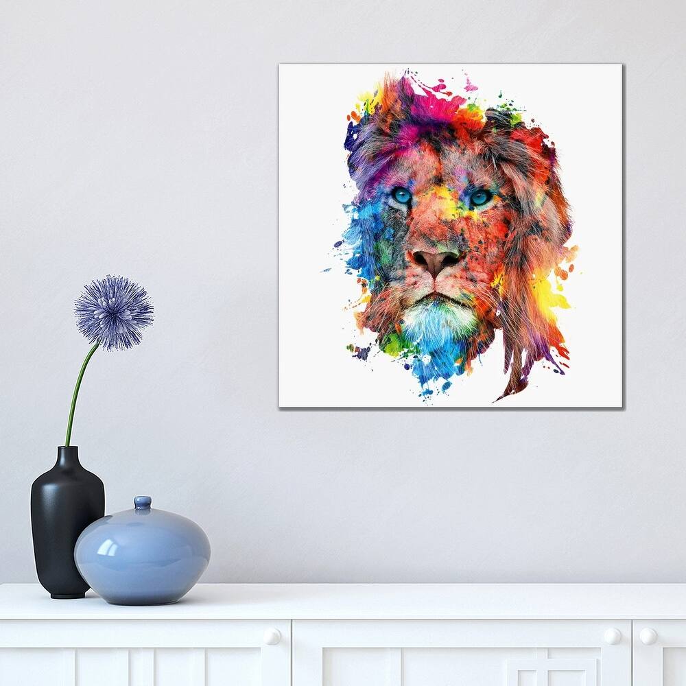 iCanvas "Lion" by Riza Peker Canvas Print