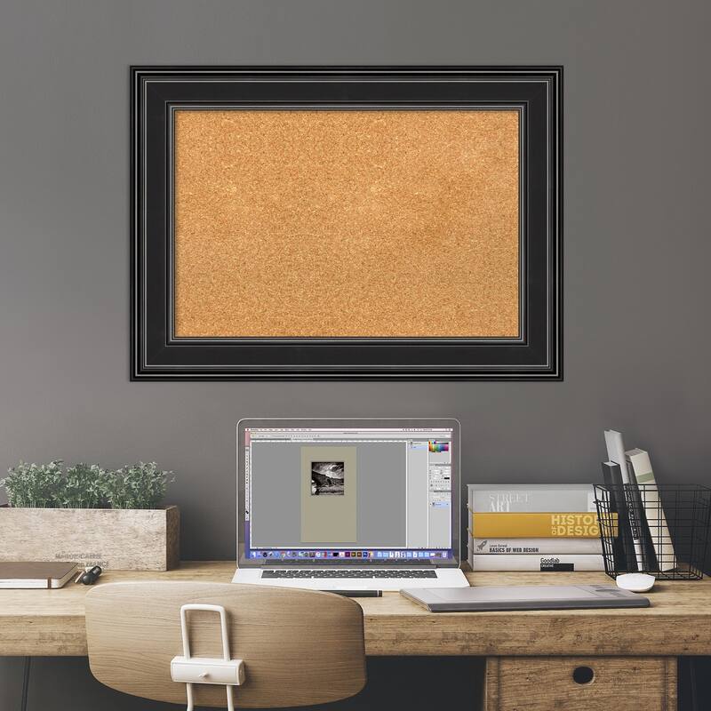 Ridge Framed Cork Bulletin Memo Board