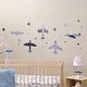 preview thumbnail 3 of 2, Bedtime Originals Little Aviator Airplane & Stars Wall Decals/Stickers