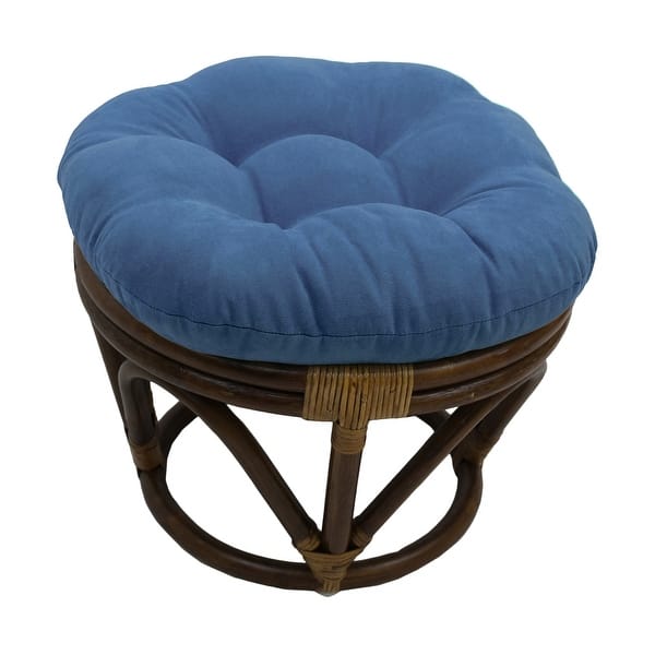 slide 2 of 19, International Caravan Bali Papasan Footstool Indigo