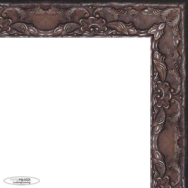 15x11 Traditional Antique Silver Complete Wood Picture Frame with UV Acrylic, Backing
