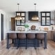 preview thumbnail 5 of 7, 1-light Antique Silver Gold Leaf Metal Industrial Farmhouse Oversized Dome Pendant Light - 19.6 in.