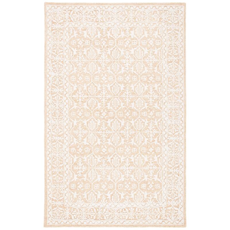 SAFAVIEH Handmade Metro Heidur Wool Rug - 6' Square - Gold/Ivory