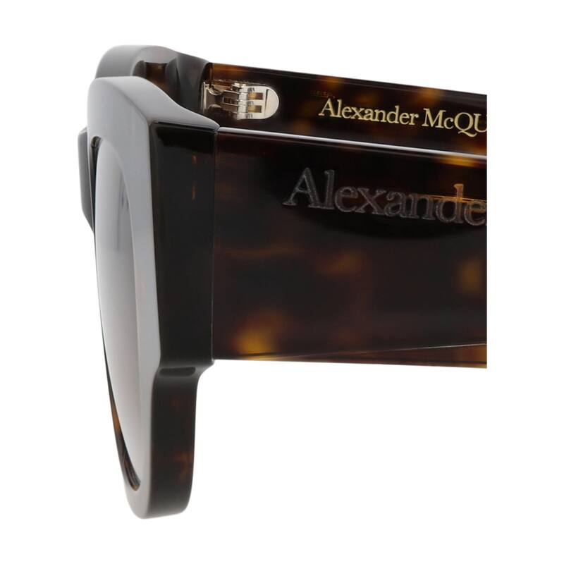 Alexander McQueen Square-Frame Recycled Acetate Sunglasses - Havana Havana Brown - NS