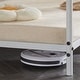 preview thumbnail 30 of 32, Twin Round Pipe Bunk Low Bed Guardrail Angled Ladder Iron Bed USA