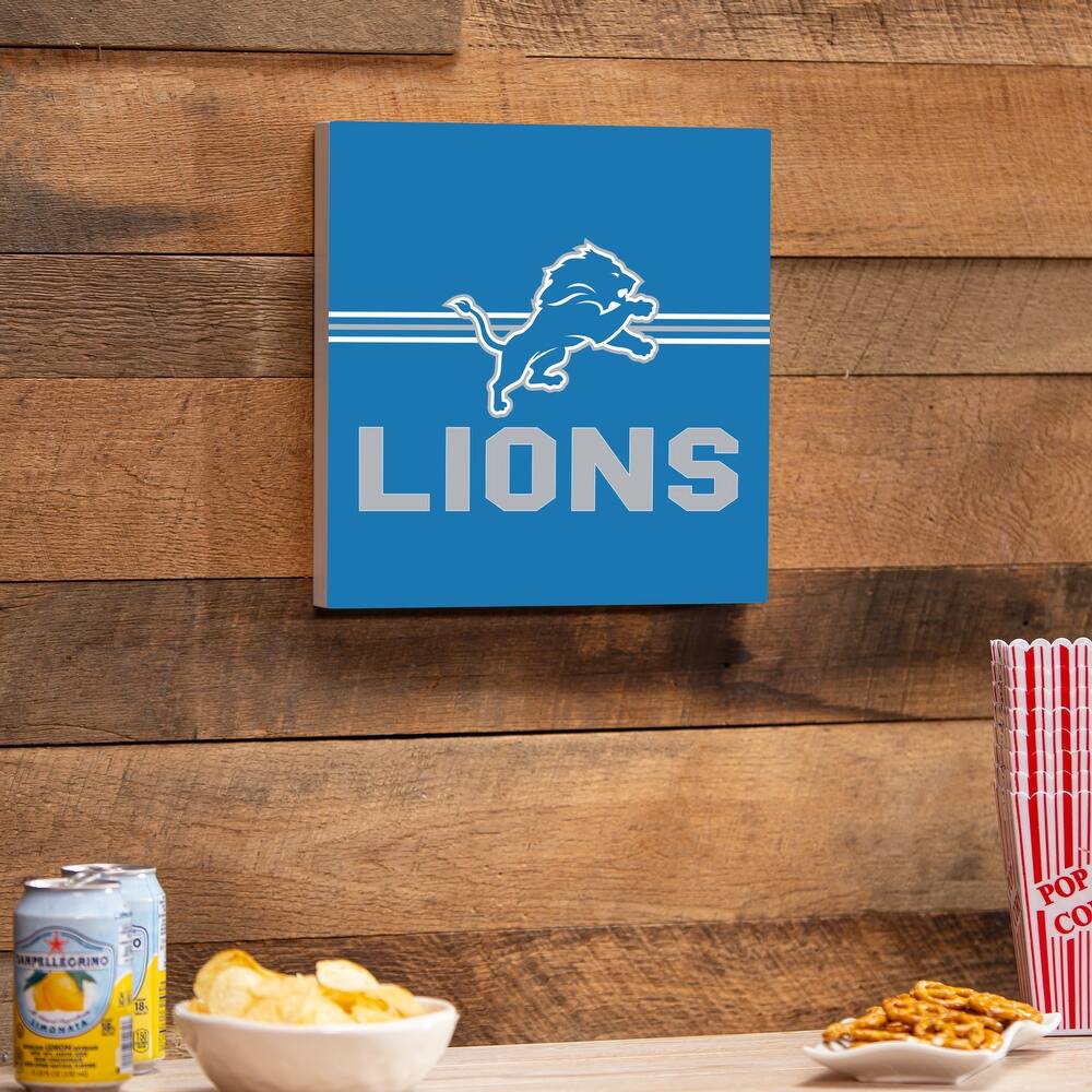 Detroit Lions Wooden Door Decor Wall Sign - Multi-Color