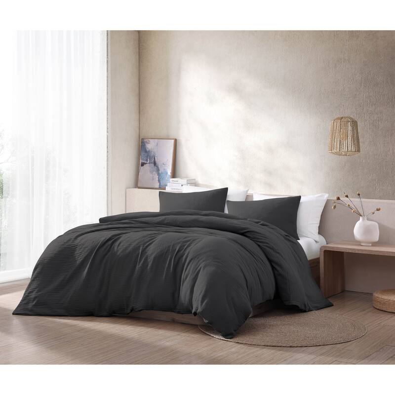 Riverbrook Home Devin Gauze 3 pc Comforter Set - King - Graphite