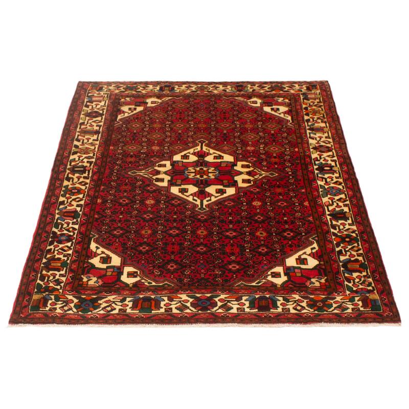 ECARPETGALLERY Hand-knotted Andelz Red Wool Rug - 5'0 x 6'6