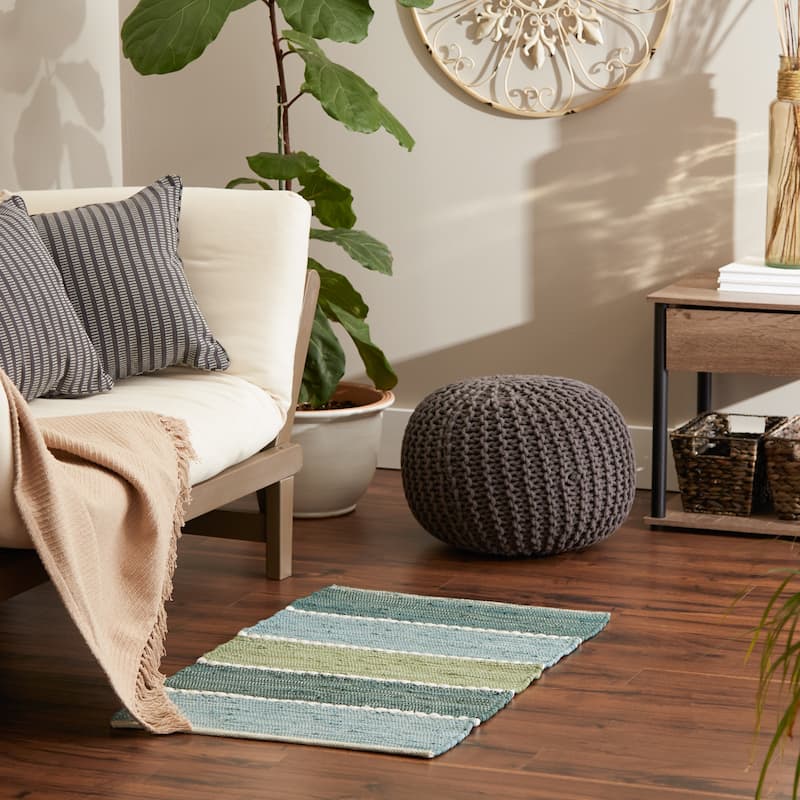 Hand-Loomed Paper Chindi Rug