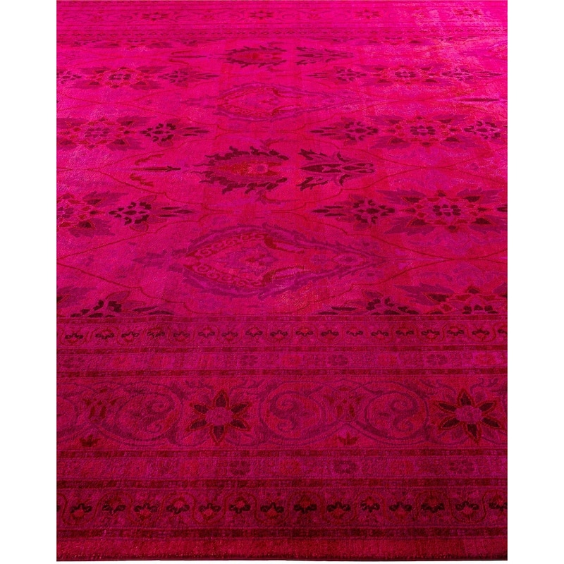 Contemporary Overdyed Wool Hand Knotted Area Rug - 10' 3" x 14' 0"