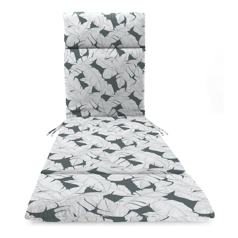 72" x 22" Outdoor Chaise Lounge Cushion with Ties and Loop - 72'' L x 22'' W x 3.5'' H