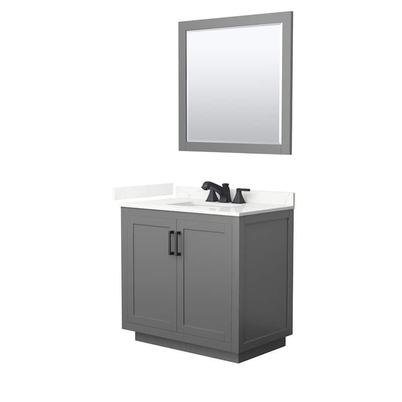 Wyndham Collection WCF292936S-QTZ-US3M34 Miranda 36" Free Standing