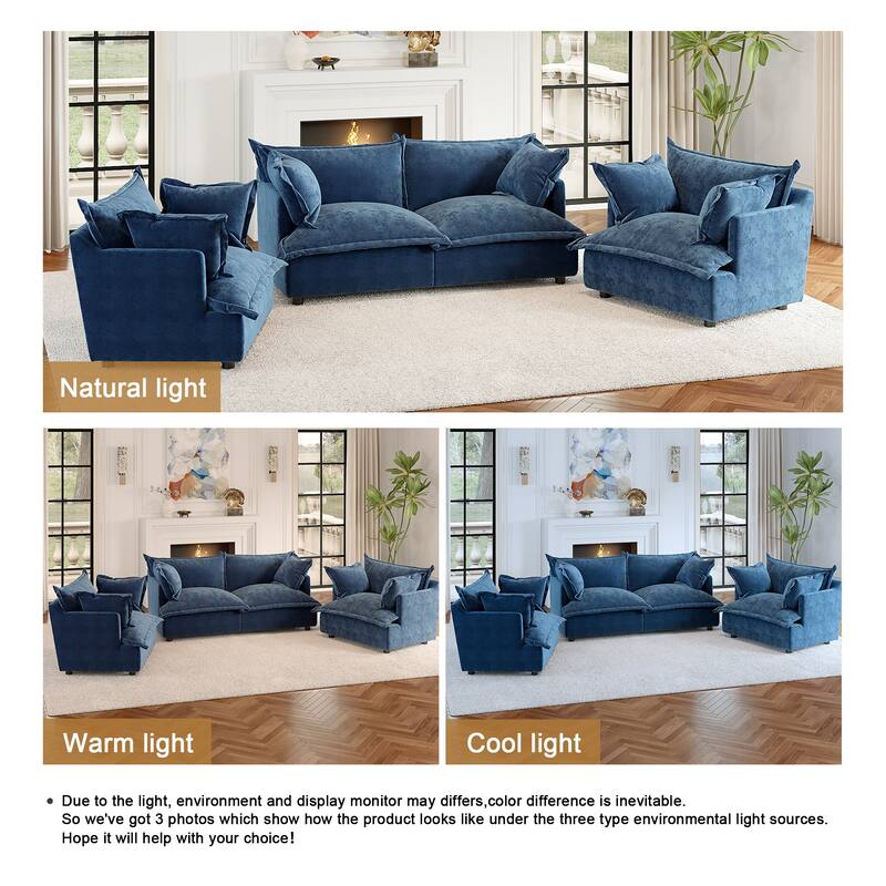 Cloud Chenille Upholstered Modular Sectional Sofa