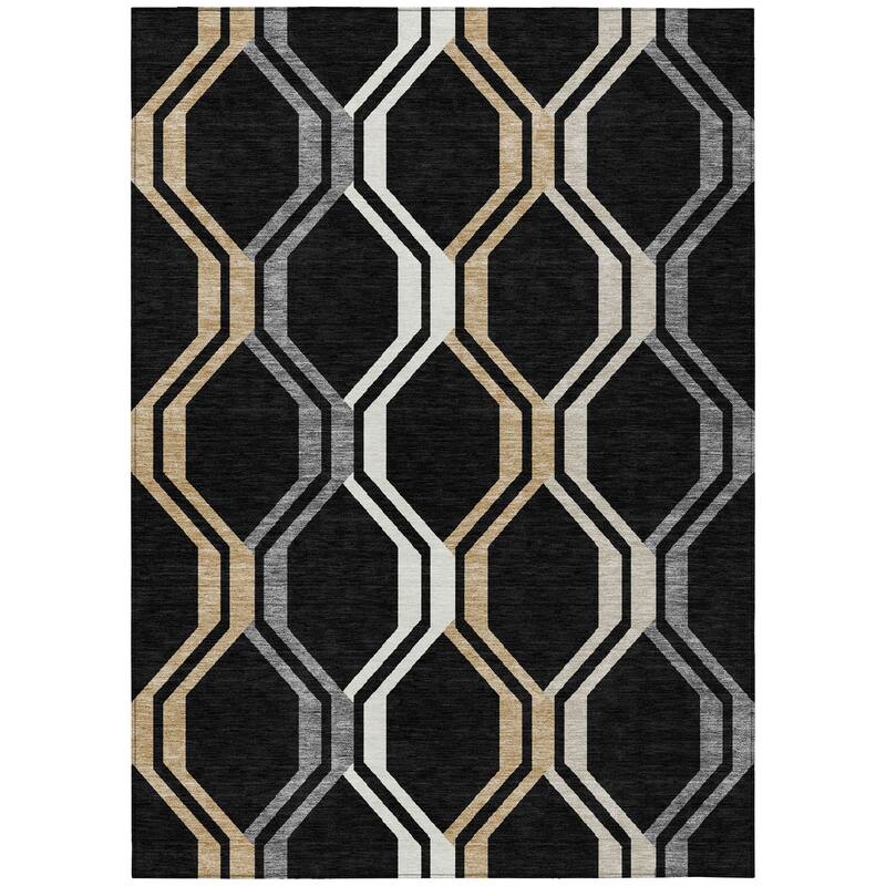 Machine Washable Indoor/ Outdoor Contemporary Dimensions Chantille Rug