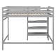 preview thumbnail 15 of 32, Transitional Style Multifunctional Wood Loft Bed Frame with Storage Wardrobe and Staircase,Full