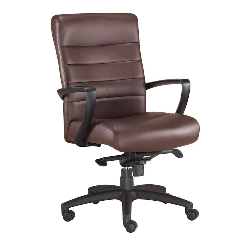 Eurotech Seating Manchester Leather Executive Chair - Brown Mid Back