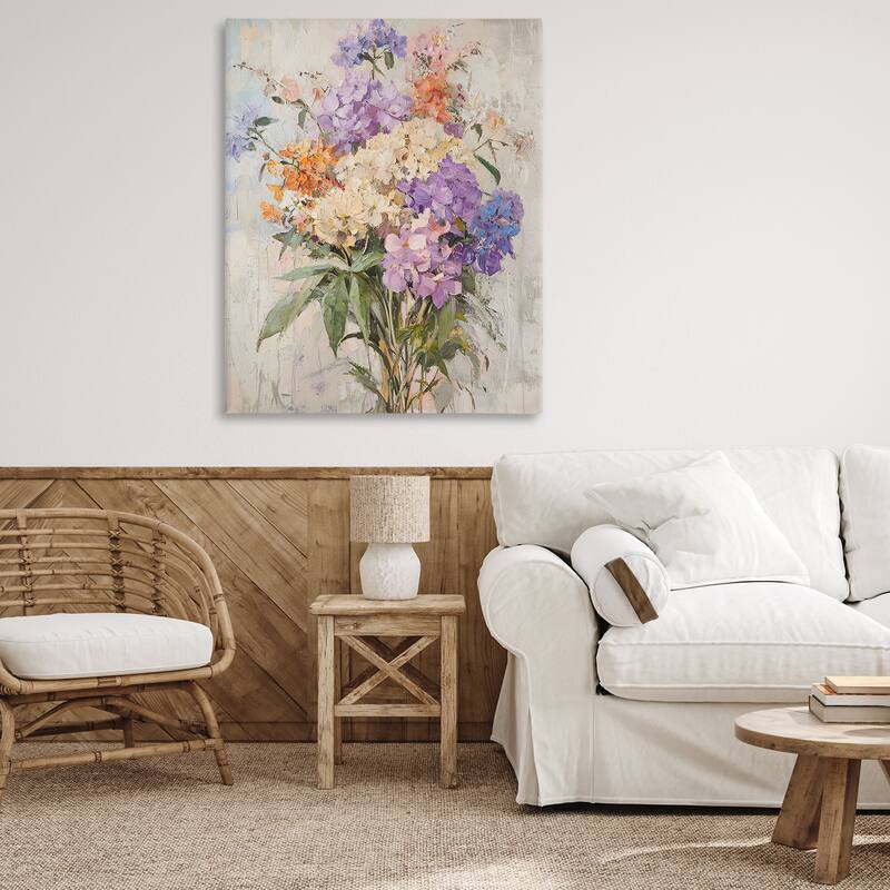 Stupell Abstract Hydrangea Clusters Canvas Wall Art Design By Franklyn Gregory