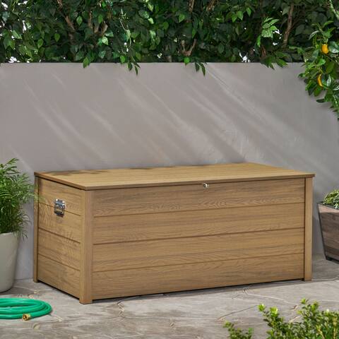 Alberta Outdoor Wood Resin 150 Gallon Storage Deck Box by Christopher Knight Home