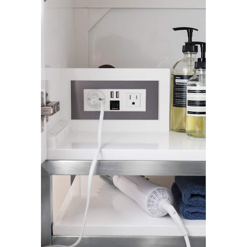 James Martin Vanities Columbia 48" Single Vanity, Glossy White with Brushed Nickel Hardware