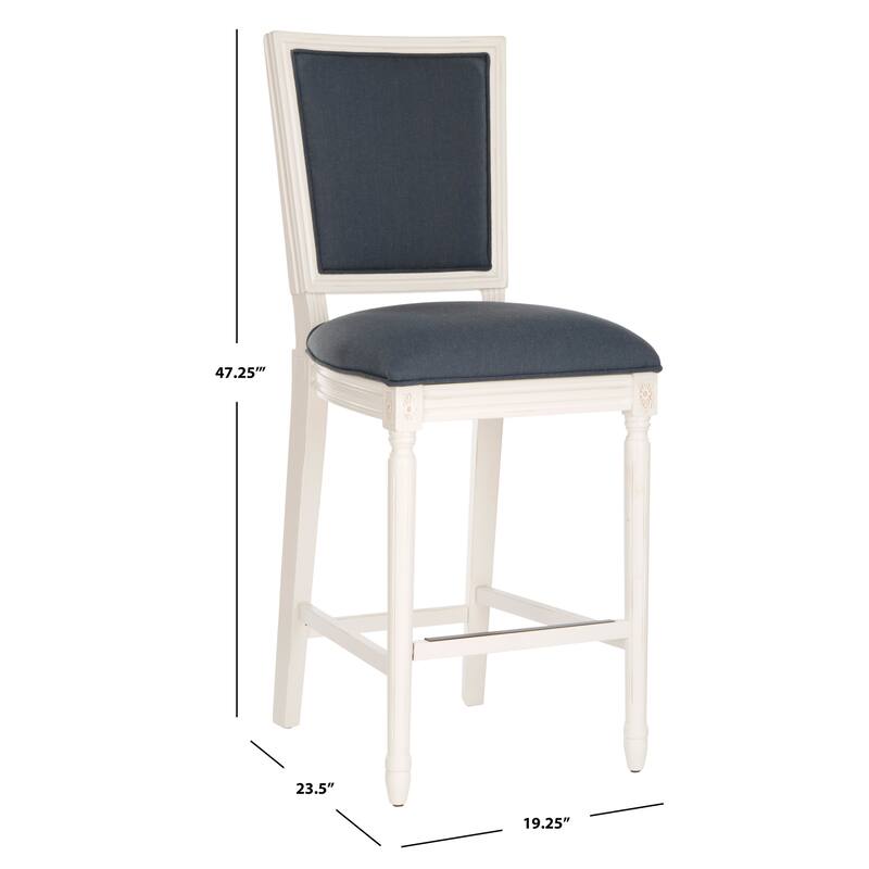 SAFAVIEH Rusmira-30 Inch Rectangular Bar Stool (Set of 2) - 23.5" x 19.3" x 47.3" - 19Wx24Dx47H