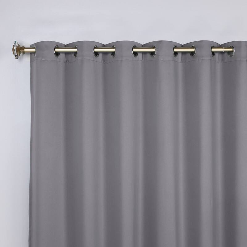 Superior Solid Machine Washable Room Darkening Grommet Blackout Curtains, Set of 2