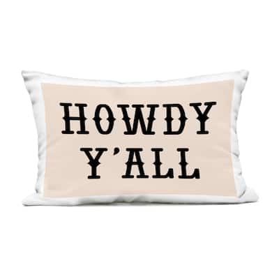 Stupell Southwestern Howdy Y'all Printed Outdoor Throw Pillow Design by Daniela Santiago
