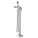preview thumbnail 6 of 5, Freestanding Bathtub Faucet, Floor-Mount Tub Filler Chrome