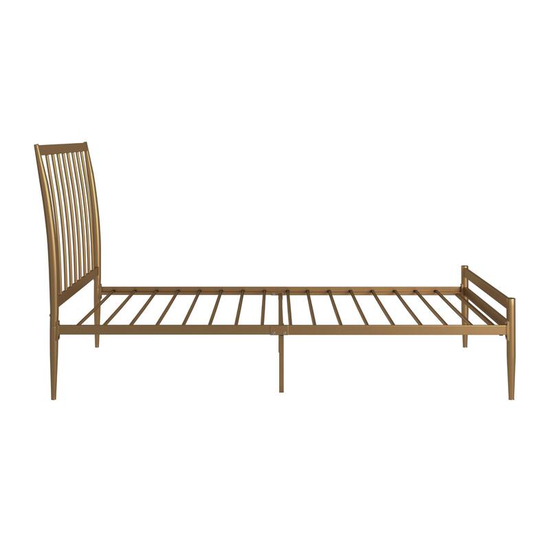 Parkcrest Gold Finish Metal Twin Bed by iNSPIRE Q Bold