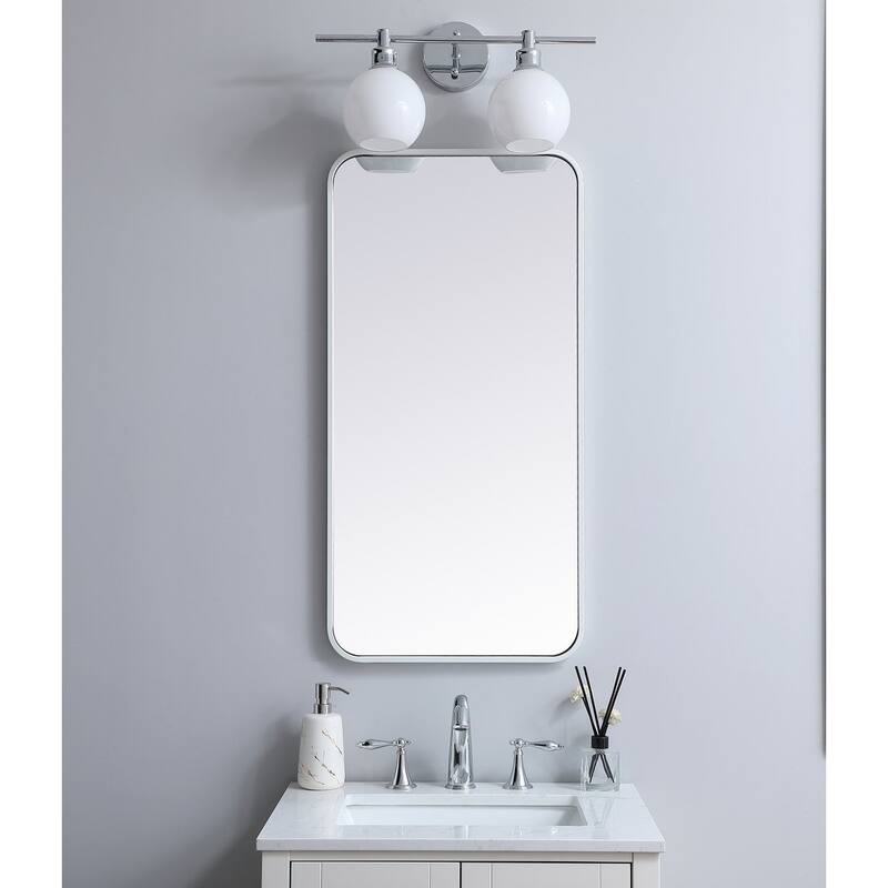 Ezra Soft Corner Metal Rectangular Mirror