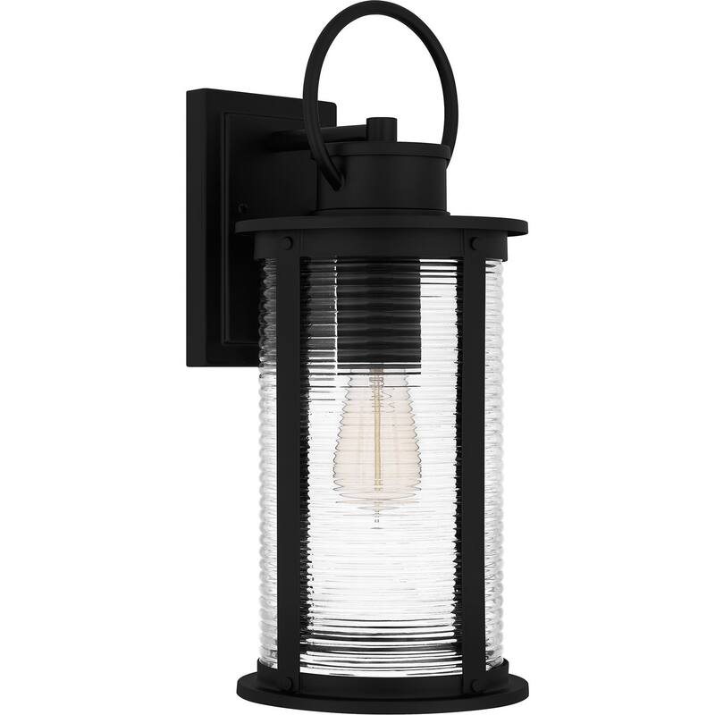 Matte Black One Light Outdoor Wall Mount from the Tilmore Collection - Matte Black