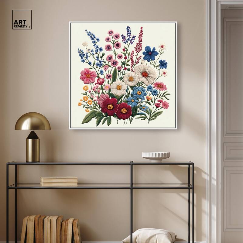 Wildflower Weave Canvas by Art Remedy