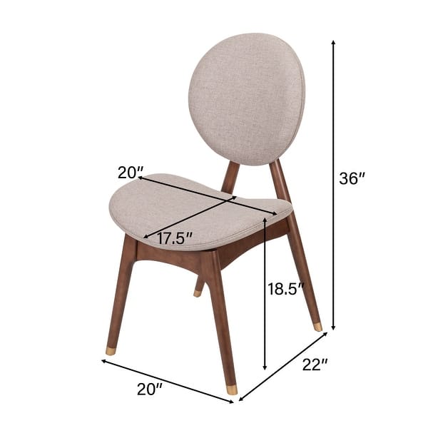 dimension image slide 0 of 2, Christopher Knight Home - Nomi Modern Upholstered Indoor Dining Chair with Curved Back Support