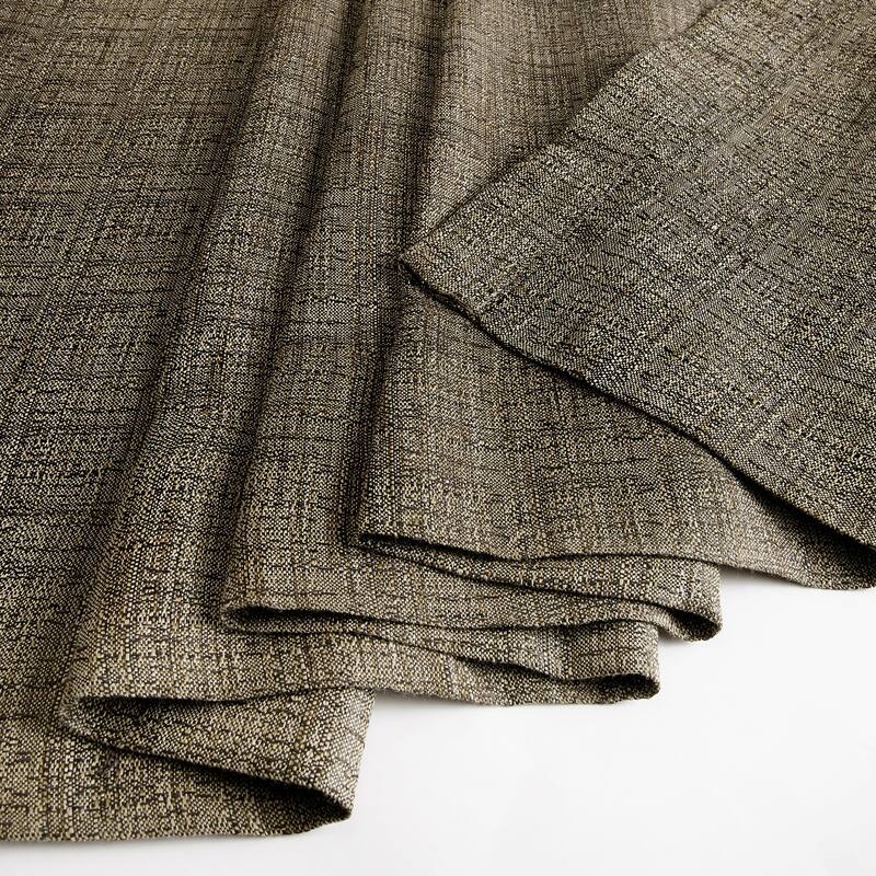 Exclusive Fabrics Raw Linen Weave Light Filtering Curtains for Bedroom & Living Room Curtains Pair - 2 Panel Drapes