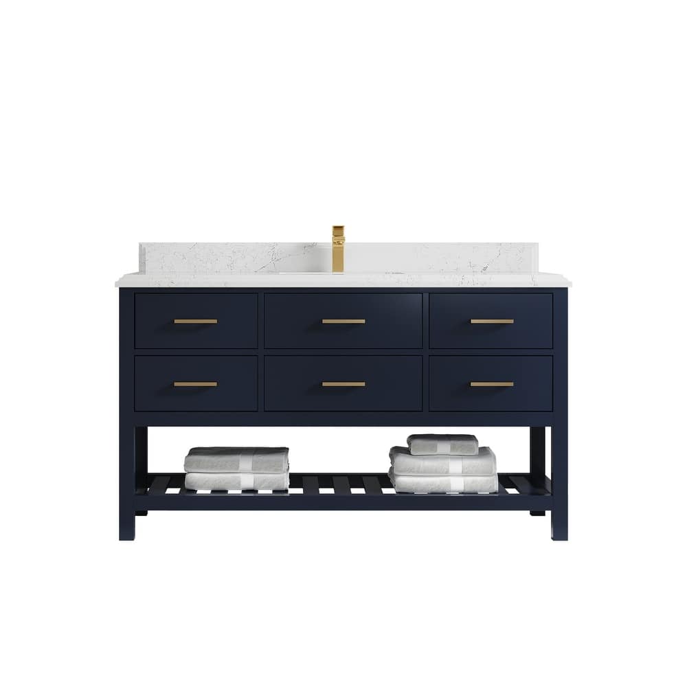 Willow Collections 60 in. W x 22 in. D Parker Single Sink Bathroom Vanity with Countertop