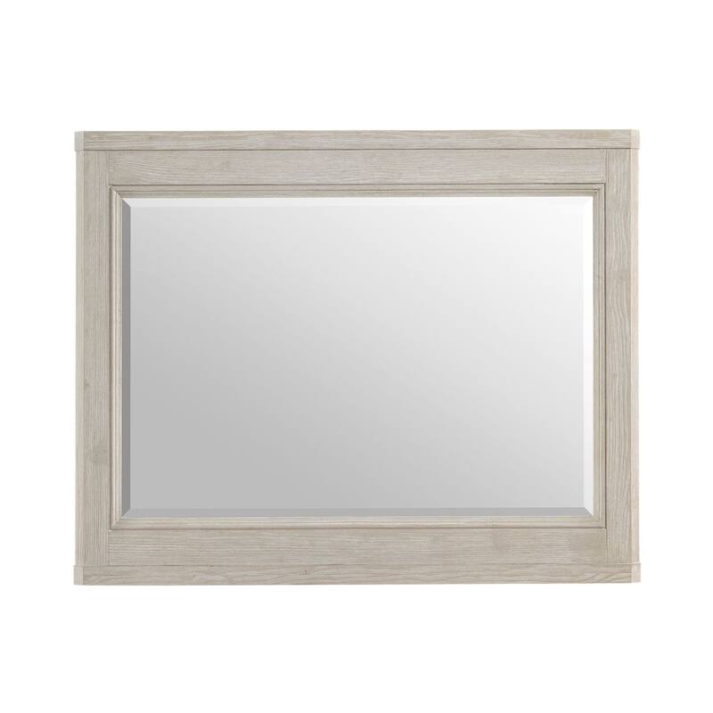 Carlson Solid Pine Landscape Mirror, Washed Linen