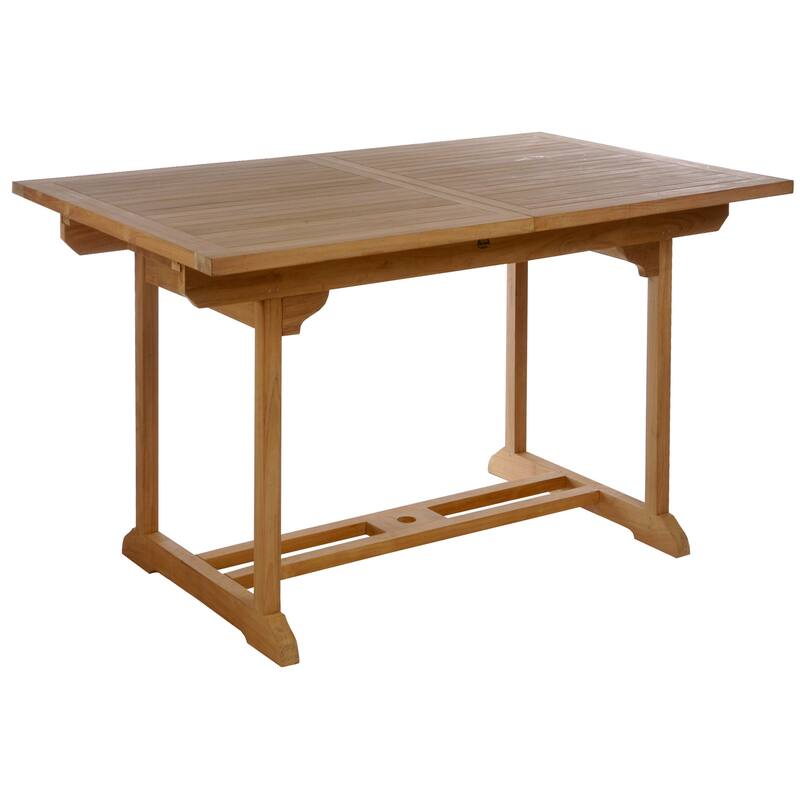 Chic Teak 9 Piece Teak Wood Orleans Bar Table/Chair Set With Cushions