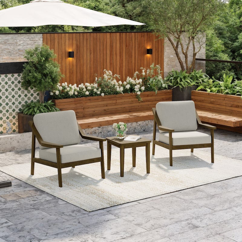 Outdoor Patio Wood Bistro Set/Loveseat Set