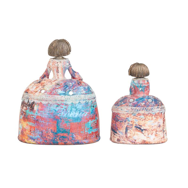 Multi Polystone Tuscan Sculptures (Set of 2)