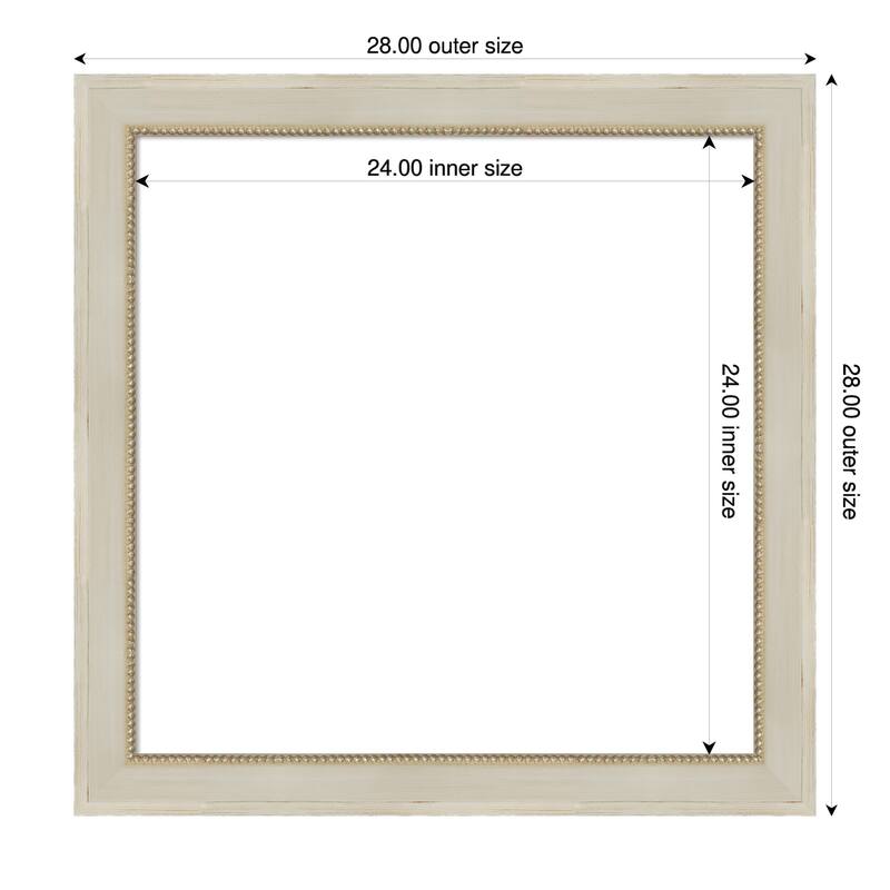 Amanti Art Parthenon Cream Framed Dry Erase Magnetic Board - 28 x 28 in
