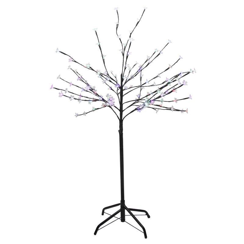 4' LED Lighted Cherry Blossom Flower Tree - Color Changing Lights - 30