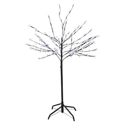 4' LED Lighted Cherry Blossom Flower Tree - Color Changing Lights - 30