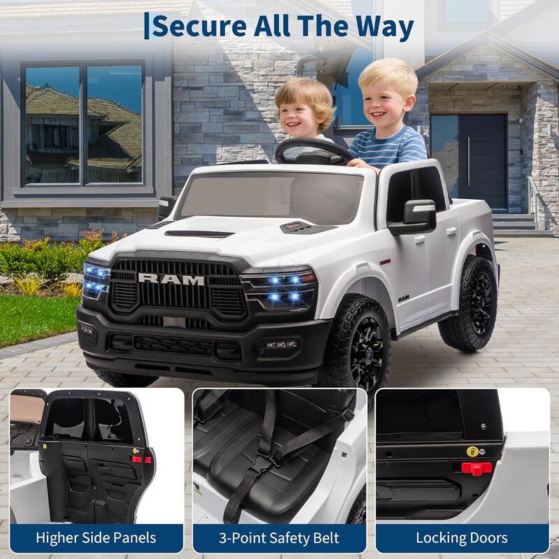2 Seater Electric Car for Kids, 24v Ride on Truck Toy for Kids Best Gift