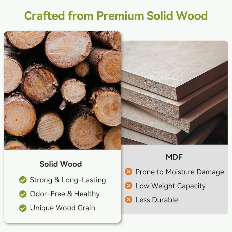 63" Solid Wood Office Desk, Farmhouse Executive Computer Desk