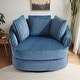 preview thumbnail 6 of 64, Oversized 43" W Plush Corduroy Recessed Arm Swivel Barrel Chair
