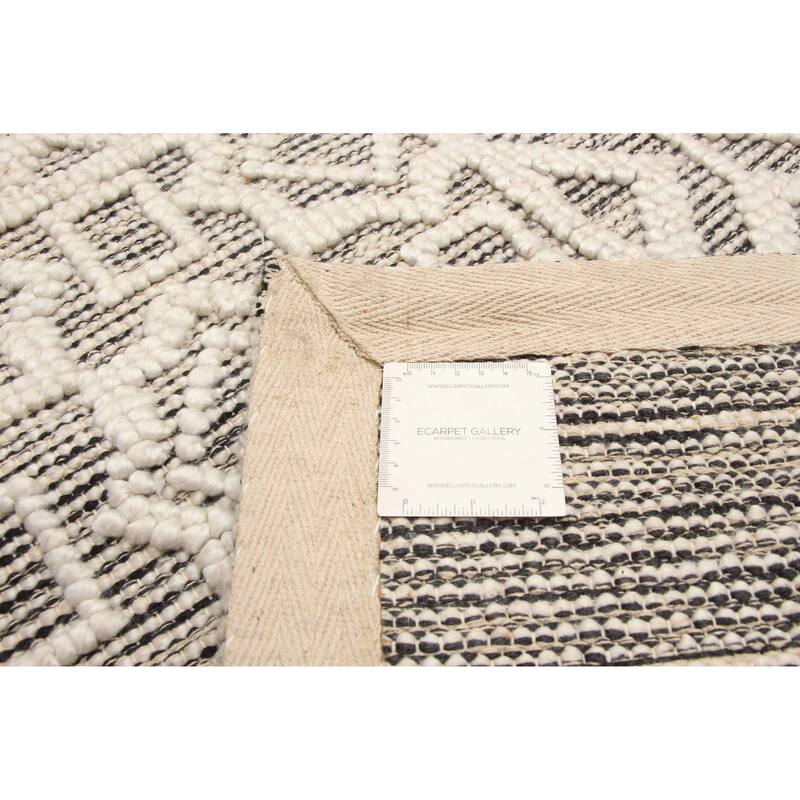 ECARPETGALLERY Braid weave Sienna Cream Wool Rug - 5'0 x 8'0