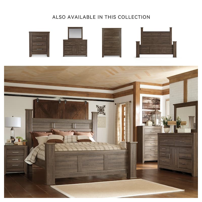 Juararo Dark Brown Poster Bed
