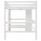 preview thumbnail 11 of 22, Full Size Loft Bed with Bulit-in Desk and Multifunction Storage Shelves, Wooden Loft Bedframe with Ladder and Guardrails