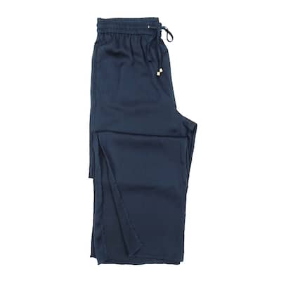 MICHAEL Michael Kors Women's Petite Solid High Slit Pants (PXS, Midnight Blue)