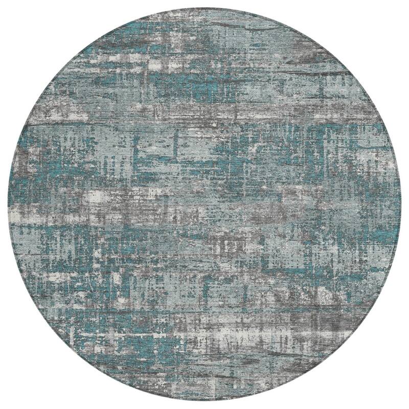 HomeRoots Geometric Transitional Rectangle Outdoor Rug